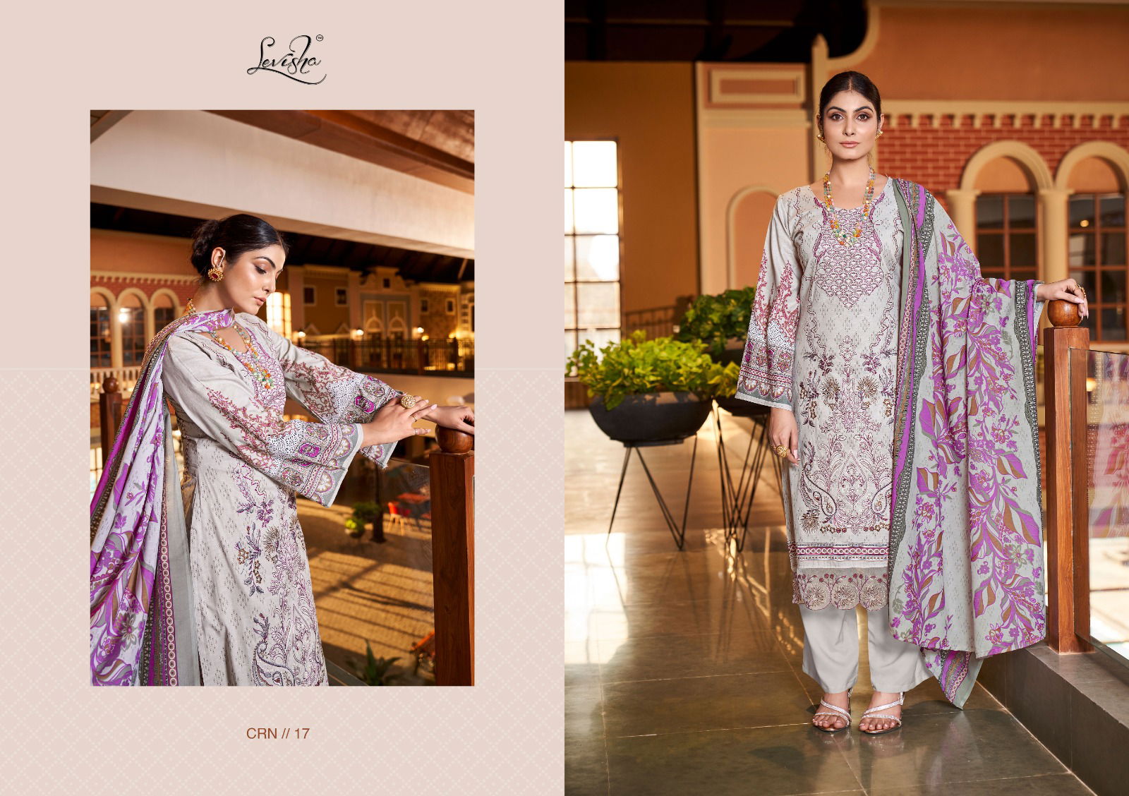 Levisha Chevron Nx Lawn Cotton Dress Material Collection
